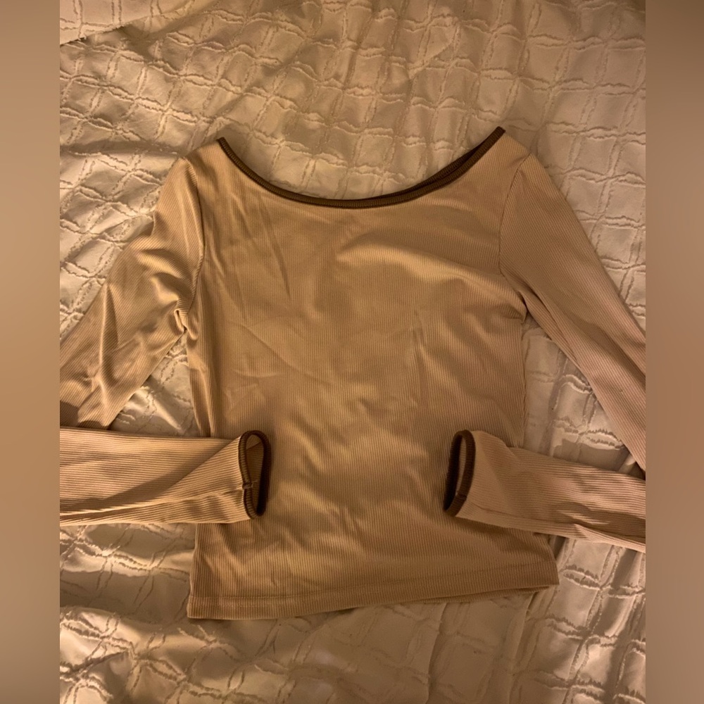 Off the shoulder silky below belly button top
